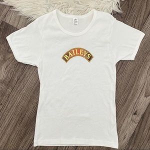 Vintage Baileys White Graphic Baby Tee